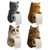 Cat Toilet Paper Holder Wall-Mounted Toilet Roll Holder Bathroom Kitchen Loo Roll Organizer for Cat Lovers Housewarming Gift