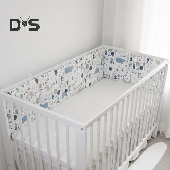 6 шт. подкладок для детской кроватки для прорезывания зубов 11,8” x 11,8”, защита от столкновений, защитный бампер для детской кроватки, защита бортиков детской кроватки