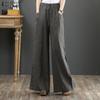 Loose Simple High Waist Pants Women's Casual Summer and Autumn Fashion Retro Commuting Solid Color Wide Leg Pants Flared Pants
