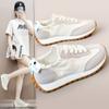 Comfortable Stylish 2025 Spring And Summer Breathable White Shoes Women's Casual Sports Shoes Thick Bottom Height Increase Round Head Women's Shoes