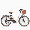 Electric Bike DYU C6 Pro 26" 250W Motor City Ebike 15.6AH Max Range 80Km Load 120Kg White