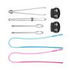 Drawstring Threader Set Flexible/Flat Drawstring Threader Stainless Steel Sewing Loop Turner Hook Tweezers Cord Locks