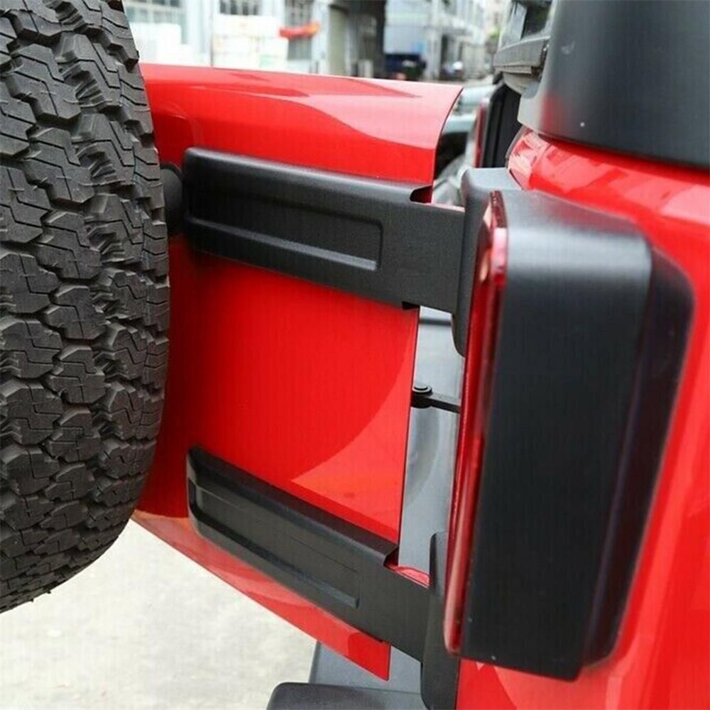 2PCS Upper+Lower Tail Gate Hinge Covers For Jeep Wrangler JK JKU Sport Rubicon Sahara X 2007-2017 (NOT FOR 2018 JL)