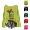Ayollar Modasi Dumaloq Bo'yin Uzun Qisma Pullover Faux Sviter Trikotaj Pullover Top