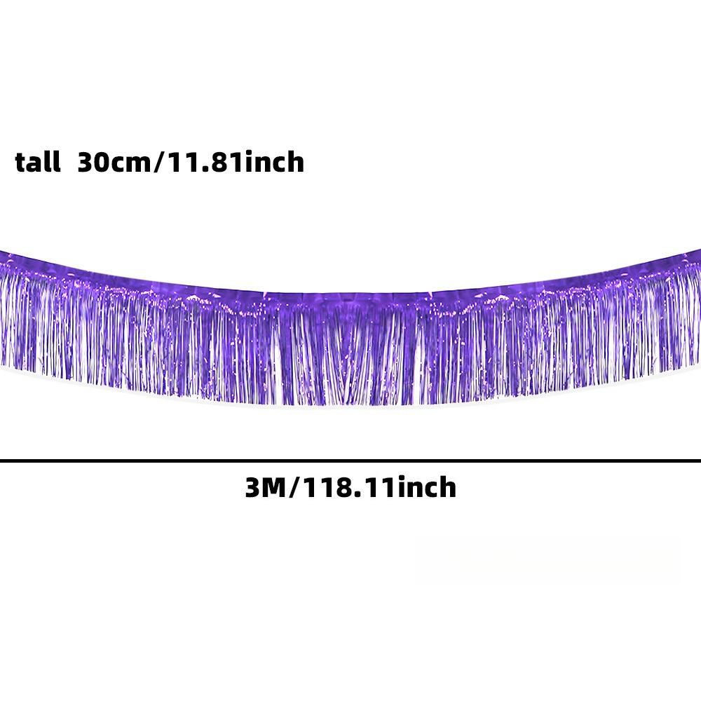 2 шт. 3 м Металлическая фольгированная бахрома для украшения вечеринок и юбки для стола для свадебного, юбилейного, рождественского украшения, домашний декор
