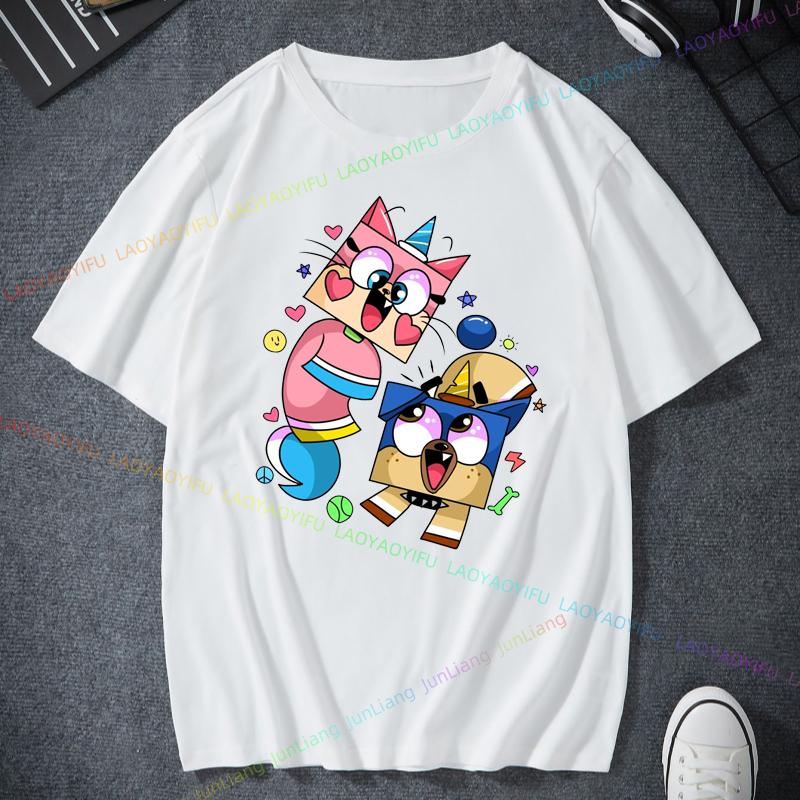 Unikitty Кошка UniKitty Так Волшебно Фильм Мультфильм Футболка Милая Забавная Футболка Мужская Женская С Коротким Рукавом Подарок для Пары Футболка