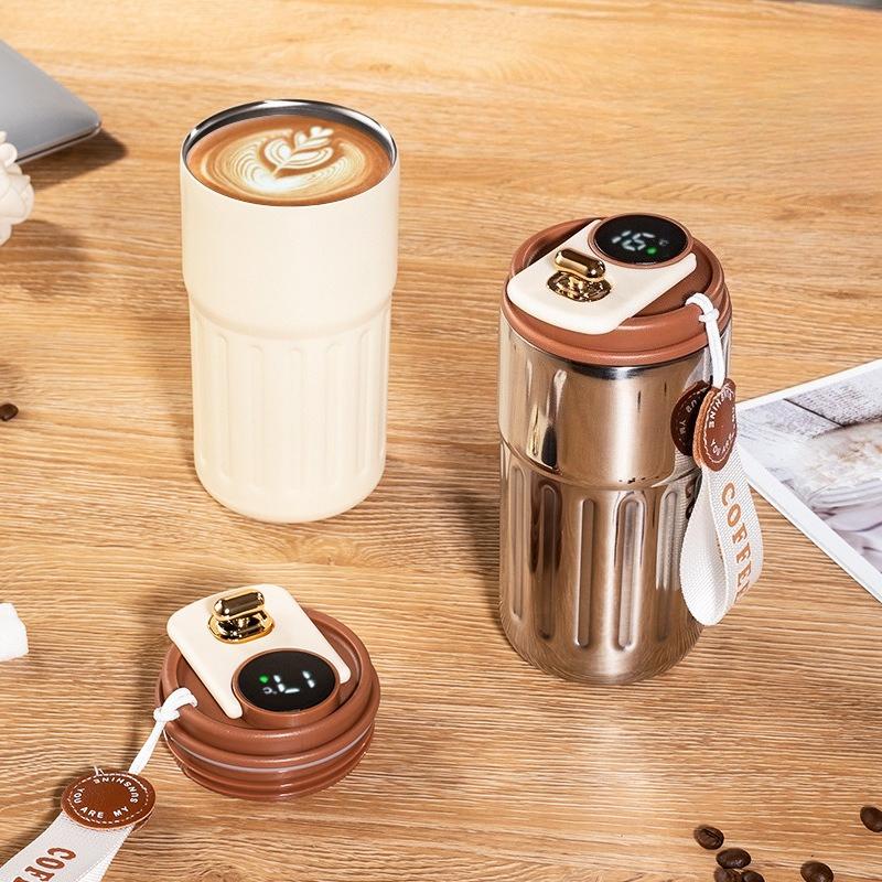 450 мл термос с умным дисплеем, вакуумная чашка из нержавеющей стали 316, офисная кофейная чашка, деловая портативная термокружка