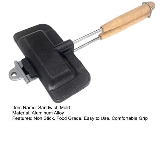 Практичная кастрюля для завтрака с деревянной ручкой, форма для выпечки из алюминиевого сплава