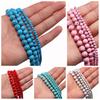 1 нить/лот 4 6 8 10 12 мм круглые натуральные бусины розовые/красные/синие/зеленые бирюзовые свободные бусины-разделители для изготовления ювелирных изделий DIY ожерелья браслеты