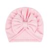 Cotton Polyester Big Bow Hats Solid Color Toddler Turban Cute Headband  Baby Girls Boys