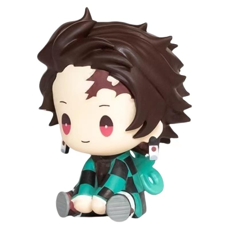 Genuine Action Figure Kimetsu No Yaiba Akaza Kochou Shinobu Genuine Action Figure Small Round Eyes Gacha Figure Model Toys