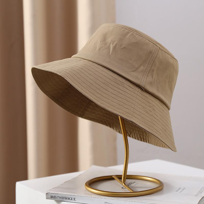Весенне-летняя женская рыбацкая шляпа, модная однотонная хлопковая панама, уличная повседневная солнцезащитная шляпа с солнцезащитным козырьком
