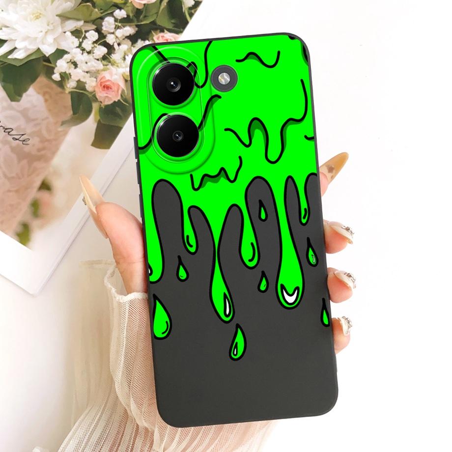 Милый мультяшный черный кот дракон Мягкий силиконовый чехол для Xiaomi Poco X8 Pro Max Redmi Turbo 5 Max Защитный чехол для телефона Ударопрочный чехол Coque