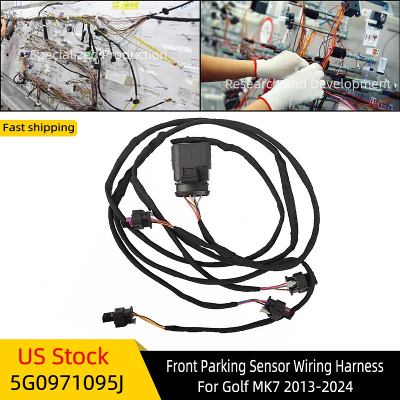 5G0971095J Front Bumper PDC Sensor Wiring Harness for VW Golf MK7 2013+ for VW Golf VII Front Parking Sensor Loom 5G0971095E
