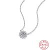 1 Carat S925 Silver Pendant, Moissanite Ice-Condensed Snowflake Necklace, Sunflower Pendant With Chain Factory Source