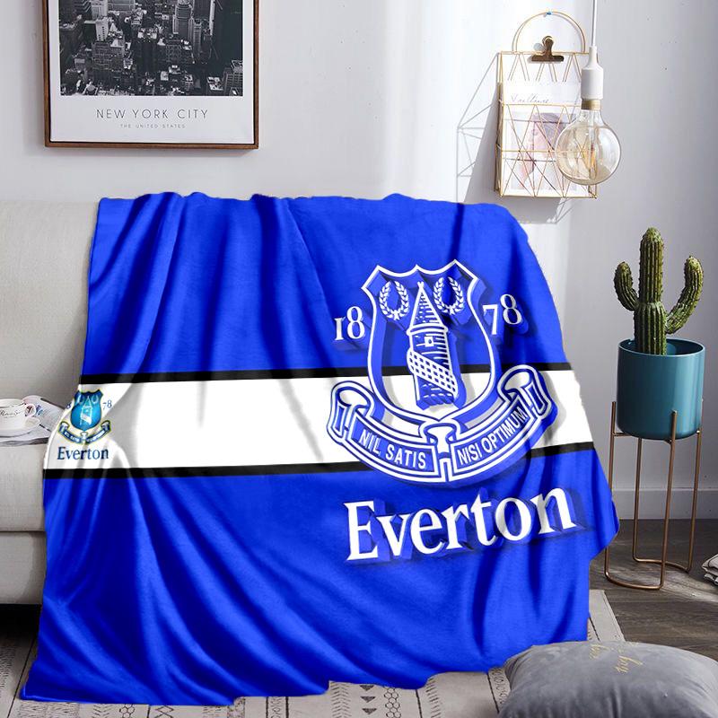Football Club Everton Throws Blanket Flannel Blankets Plush for Couch Bed Gifts for Men Women Travel picnic blanket Christmas fan gifts