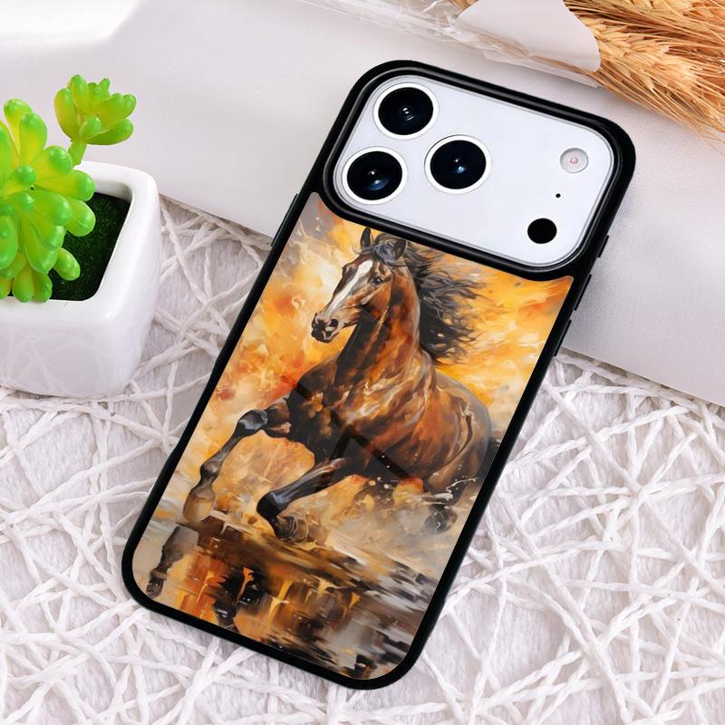 Художественный чехол для телефона с рисунком лошади для iPhone 17 Air 16 15 11 12 14 13 Pro Max Ударопрочный чехол