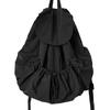 New Pleated Pull Rope Nylon Backpack Women's Niche Trend Large Capacity Flip Student Backpack Backpack Girls