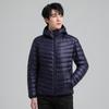 Trendy Men's Hooded Lightweight Down Jacket - 90% White Duck, Perfect for Spring & Autumn