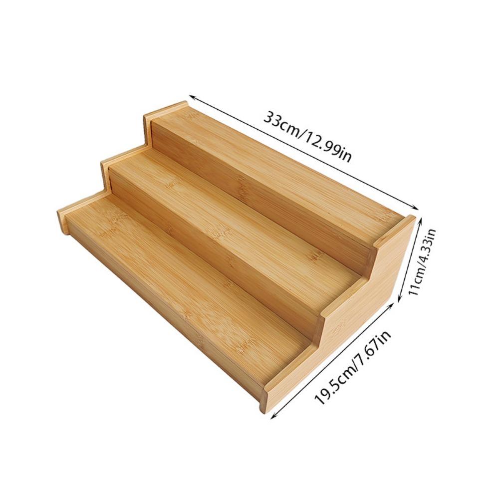 Expandable Kitchen Cabinet Organizer Bamboo Seasoning Organizer Spice Rack Organizer Kitchen