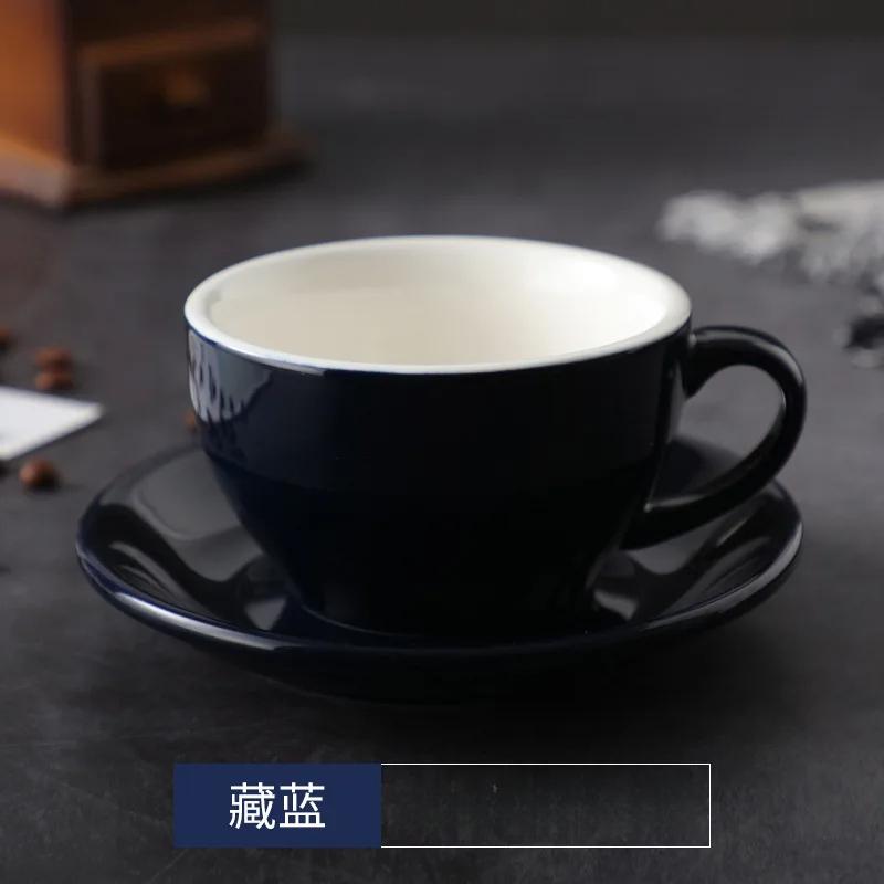 Цветная глазурь, толстая керамическая чашка для капучино латте, профессиональная фигурная чашка, стандартная чашка для соревнований, кружка для кофе объемом 250 мл