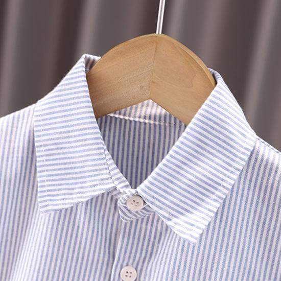 Костюм для мальчика 0-5 лет Детская полосатая рубашка с длинными рукавами Куртка с рисунком Круглый вырез, белый топ Повседневные джинсы Комплект из трех предметов