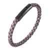 Vintage Genuine Leather Bracelet For Men Charm Design Stainless Steel Clasp Braid Rope Chain Bangles Jewelry Wristband