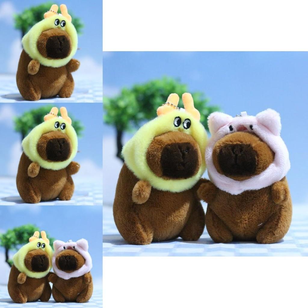 Cute Plush Capybara Keychain Doll Accessory Adorable Soft Toy For Bags