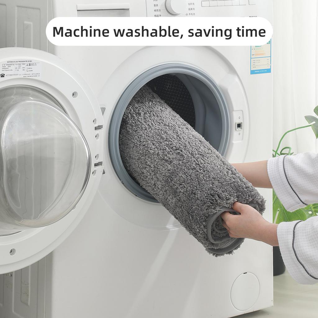 Soft Comfortable Thick Plush Floor Mat,Bathroom Floor Rug,Bedroom Carpet,Living Room Mat,Non-slip Rug,Water Absorption Anti-Slip