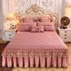 Home Textile Lace Quilted Bed Skirt Polyester Cotton Luxury Bedspread Thick Skirt Board Bed Sheet Queen Size Bed Full Size