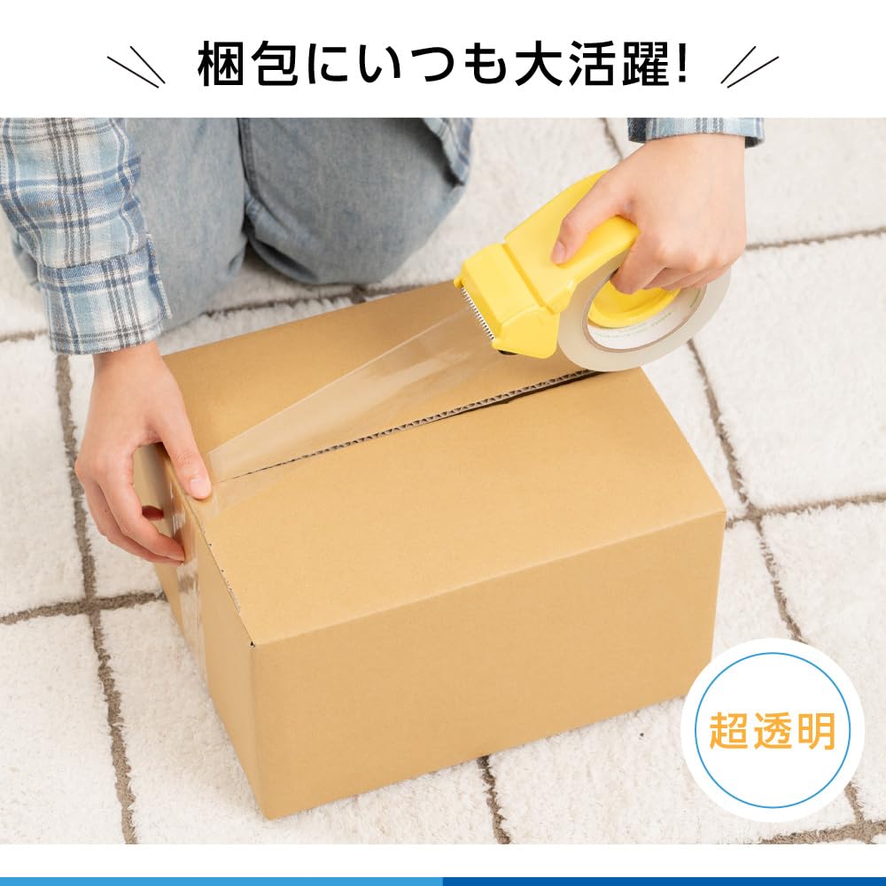 OPP Tape Packaging Tape 50mm x 100m Transparent Tape 60 Rolls Set Gum Tape Length 100m Moving Courier Packing Transparent Tape Warehouse Distribution