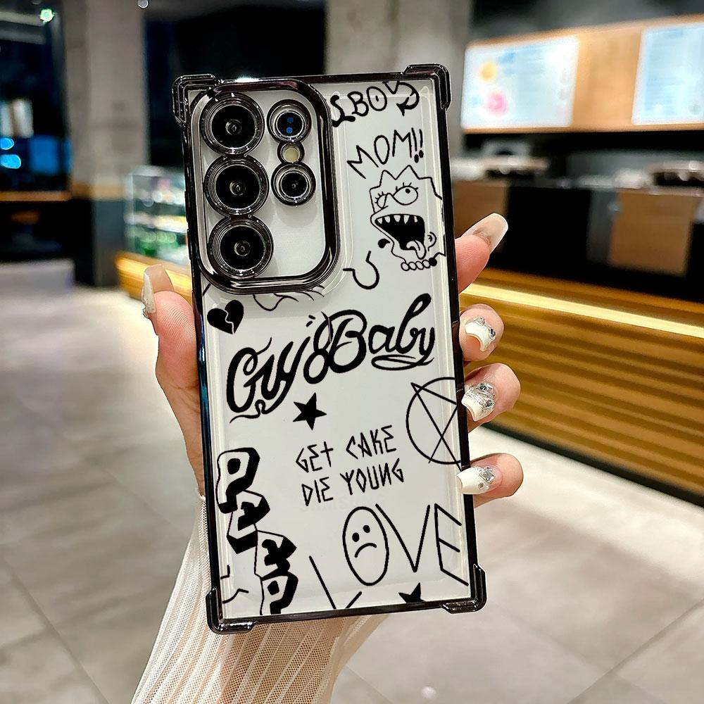 Lil Peep Rapper Hell Boy Coque For Galaxy S26 Ultra Phone Case For Samsung S26 S25 S24 S23 S21 Ultra S20 FE S25 Plus Soft Cover