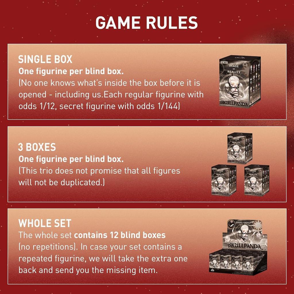 POP MART Фигурки серии SKULLPANDA Image Of Reality, фигурки SKULLPANDA в слепой коробке, праздничные подарки на день рождения, одна коробка