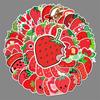 50 Strawberry Doodle Personalized Cartoon Fruit Children's Gu Card Creative DIY Skateboard Luggage Stickers