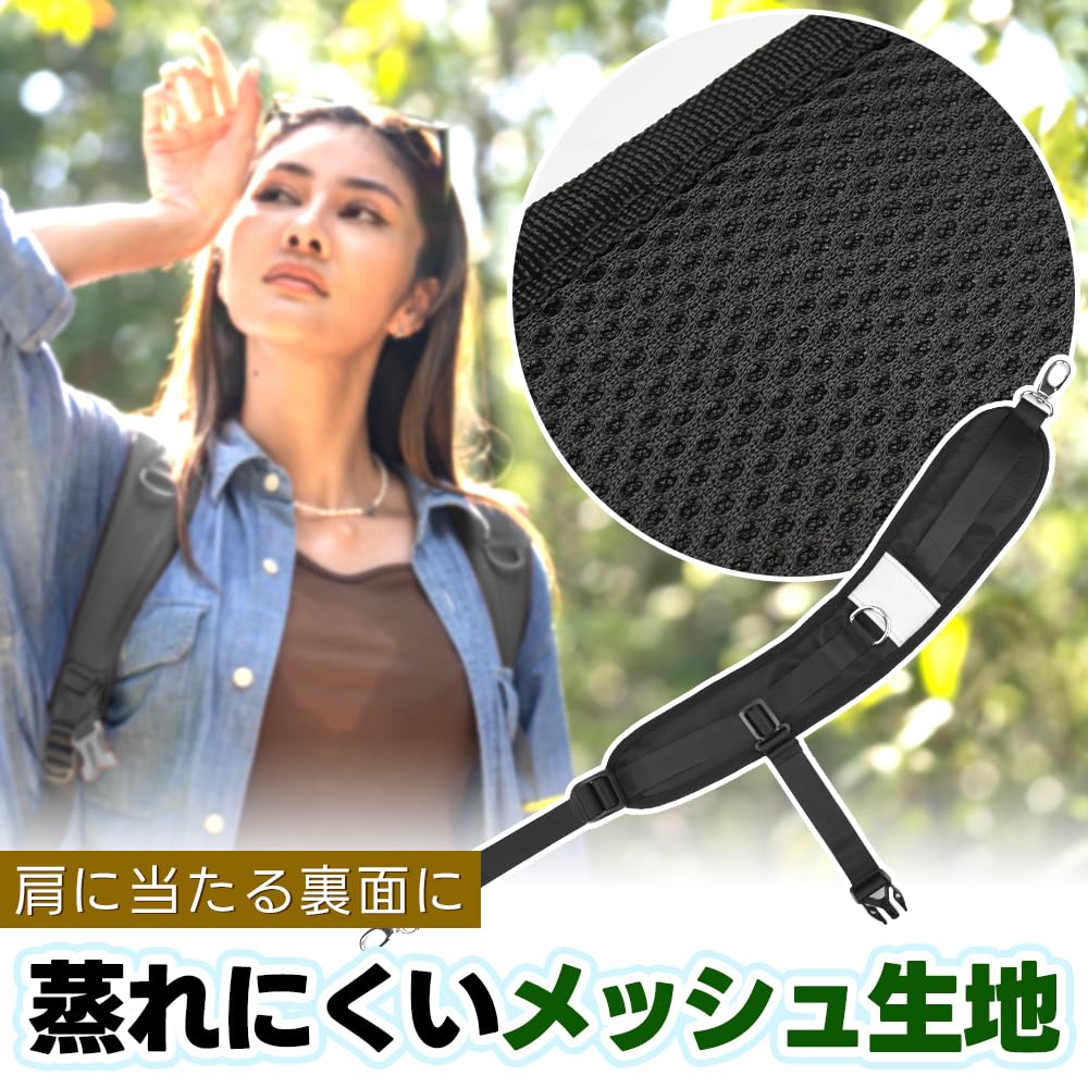 Ремень для рюкзака, сменный плечевой ремень, светоотражающий материал (черный)