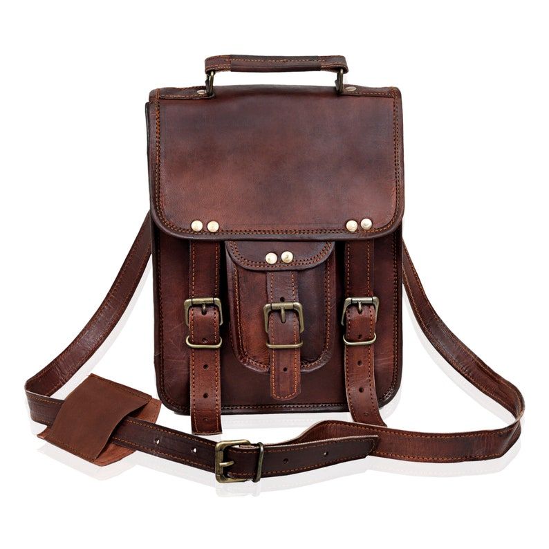 Кожаная сумка-мессенджер, сумка через плечо, винтажная студенческая сумка для женщин и мужчин, мужской кошелек, совместимая с iPad и планшетом, подарочная сумка