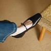 Krazing Pot Cow Skin Spring Summer Size 41 Low Heels Women Square Toe Shallow Pumps