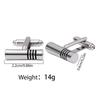 New minimalist and stylish men's business alloy cufflinks, French-style striped shirt studs.