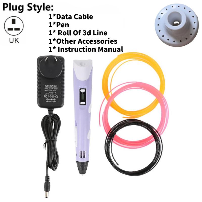 3D ручка с 12 цветами PLA-пластика в подарок детям и студентам