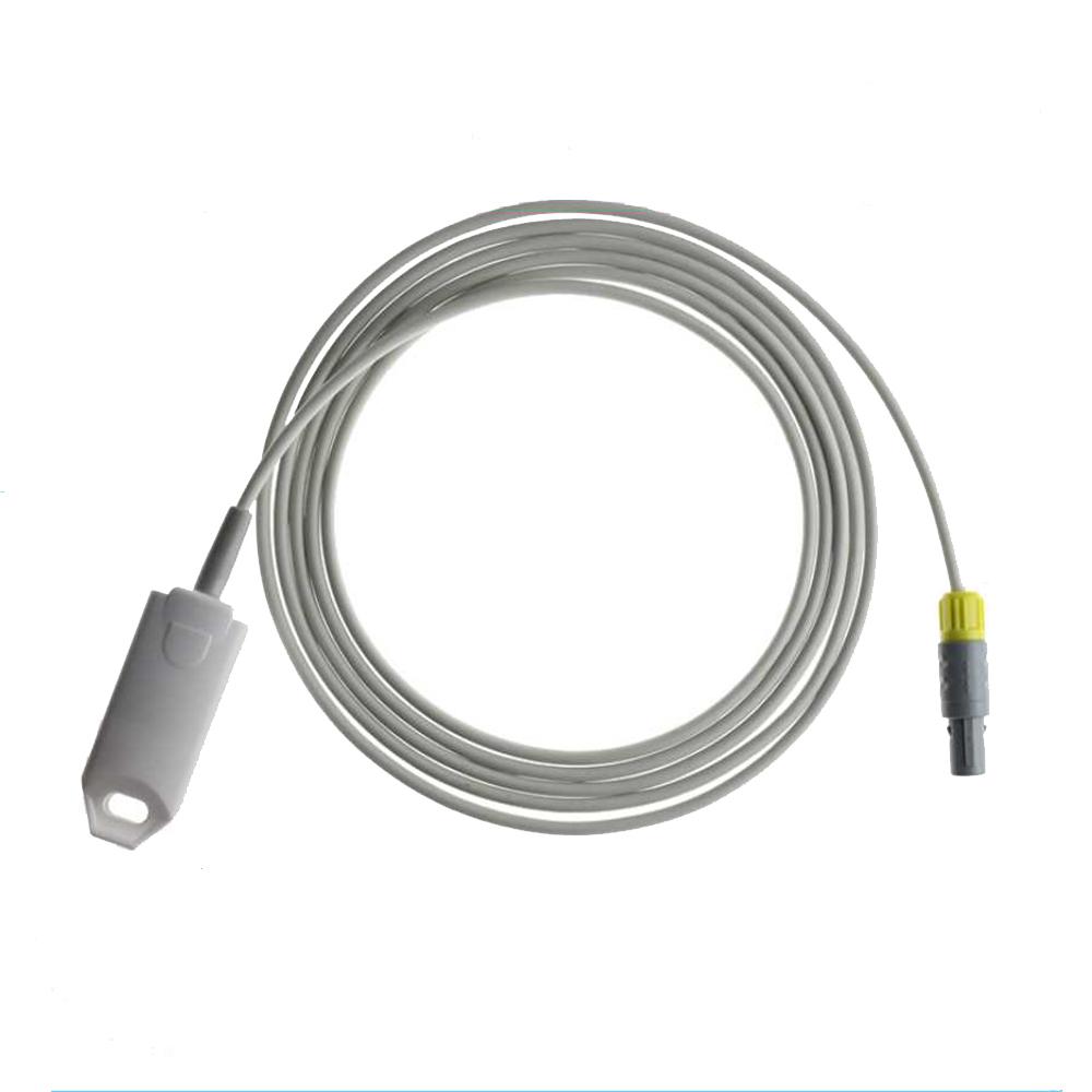 Compatible for Triton 9 Pin Single Slot,Yellow Cover Monitor, Reusable SPO2 Probe Sensor, SPO2 Finger Sensor, Blood Oxygen Saturation Data Monitoring