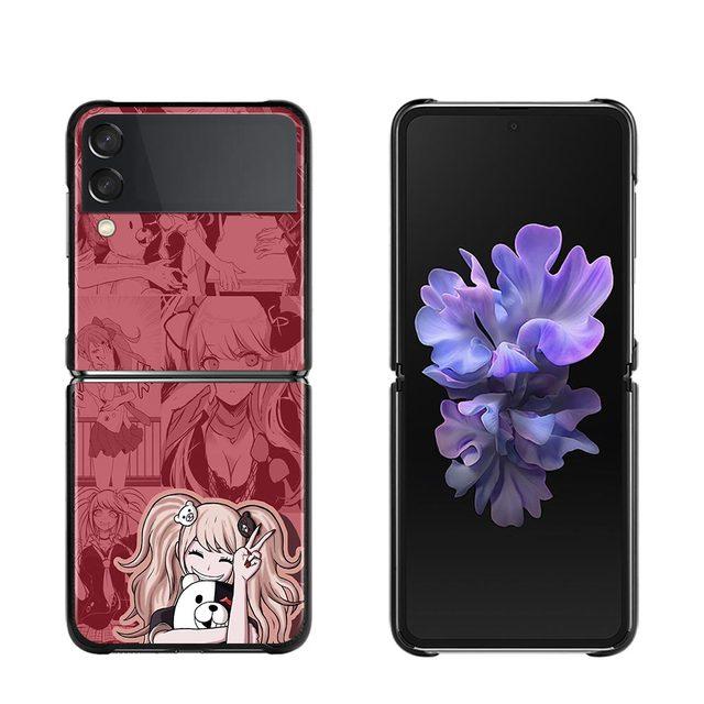 Защитный чехол для телефона Samsung Galaxy Z Flip3 5g, чехлы на заднюю панель для Samsung Z Flip Capa Black Shell Fundas Danganronpa Cartoon