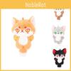 Adorable Plush Wolf Toy Cute Fluffy Fox Doll Birthday Gift Keychain