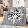 ONE PIECE Straw Hat Pirates Print Blanket Warm Comfortable Flannel Blanket Suitable for Bedrooms,Sofas, Beds,Chairs -QIAO116