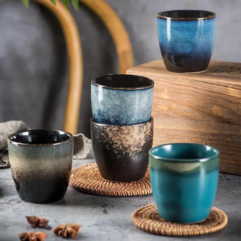 Japanese Ceramic Teacup Stoneware Mug Soup Cup For Tea Ceremony Minimalist Style Hotel Home Decoration Heat-Resistant Thickened