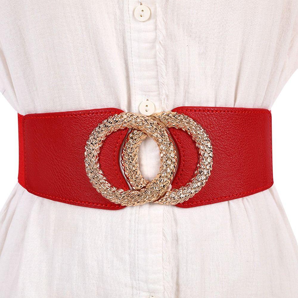 Платье для отдыха, джинсы, эластичная золотая пряжка, корсет, кожаный пояс, роскошные широкие ремни