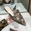 Женские мюли, расшитые стразами, меховые тапочки, бархатные туфли, женские босоножки на низком каблуке с надписью «Love Decorated», женские шлепанцы, размер 40