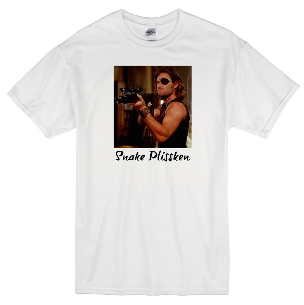 "SNAKE PLISSKEN" KURT RUSSELL ESCAPE FROM NEW YORK MOVIE 1981 WHITE T-shirt Tops Tees Unisex