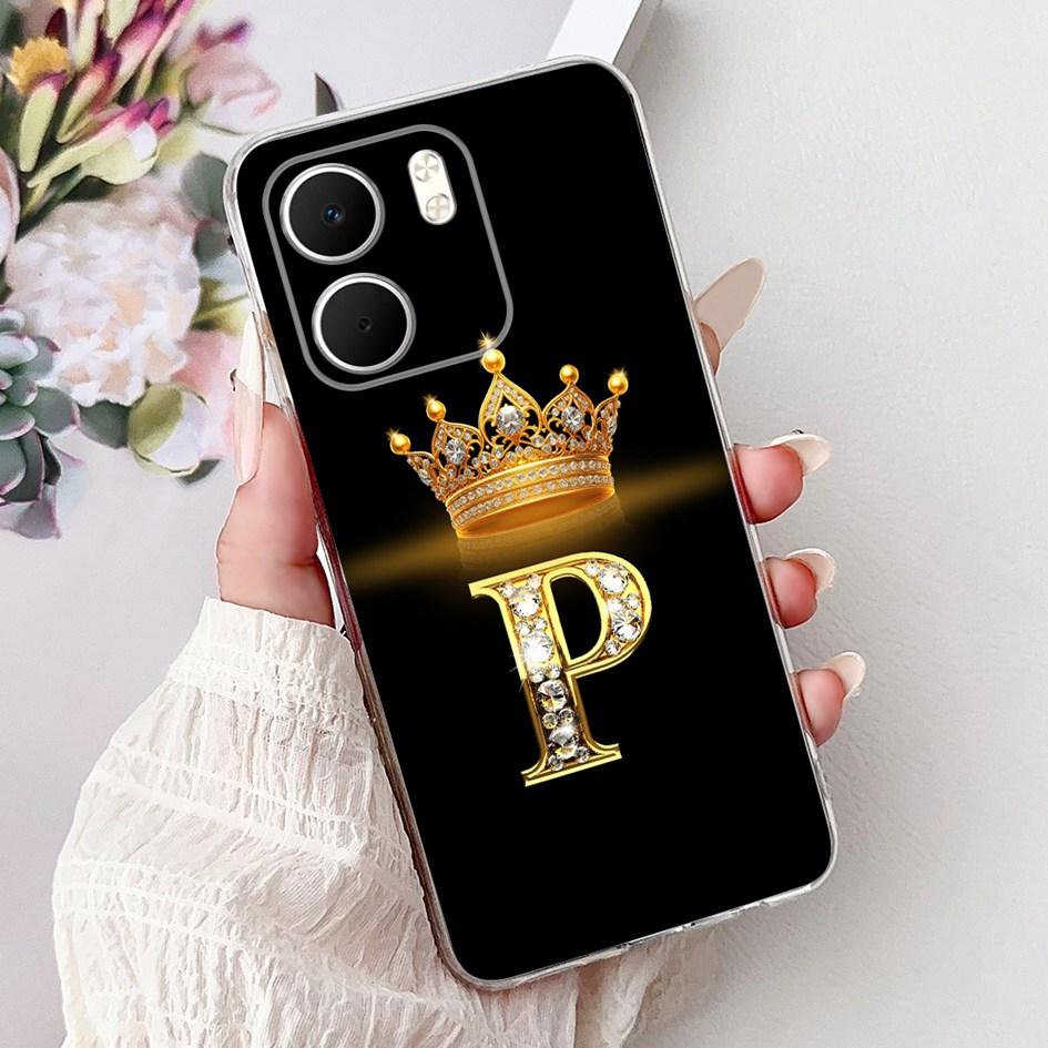 Для OPPO A5x 4G Чехол CPH2725 Обложка Роскошные Буквы Короны Мягкий Силикон Прозрачные Чехлы для Телефона Для OPPO A5x Coque A 5x 2025 Funda