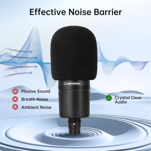 PhantAccy Pop Filter/Windscreen for Audio-Technica AT-2020, AT-2035, AT-2040, AT-2050, ATR2500, ATR2500X, and AT-4040, Foam Microphone Cover for Filte