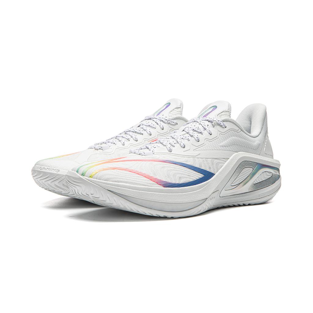 Li Ning Hurricane 2 Низкие Профессиональные Баскетбольные Кроссовки для Соревнований Мужские Стандартные Белые ABAW023-4
